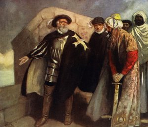 Les chevaliers de la Croix Blanche dans le fort de Saint Angelo