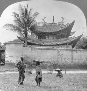 Maison de joss pittoresque chinoise, Bhamo, Birmanie, 1908