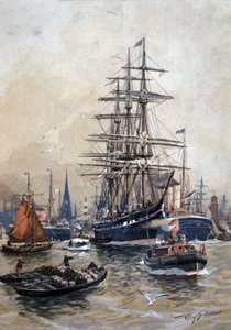 Le port de Hambourg au 19ème siècle - Stoewer Willy (1864 1931)