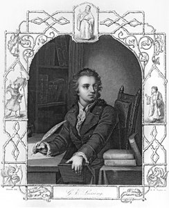 Gotthold Ephraim Lessing (1729-1781) gravé par Albert Henry Payne (1812-1902)