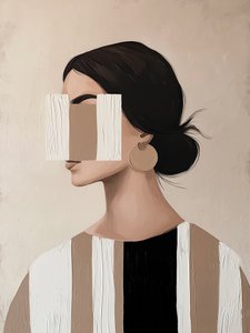 Portrait abstrait chic - Studio Palette