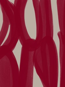 Lignes abstraites rouges - Studio Palette