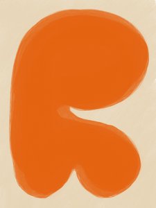 Forme abstraite orange pâle - Studio Palette