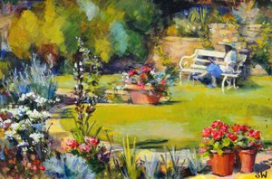 Lecture dans le jardin, 1995