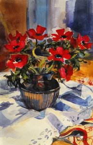Anémones rouges, 1994 - Sue Wales