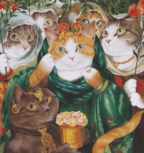 Illustration de Cats Galore! A Compendium of Cultured Cats (pub. 2015)