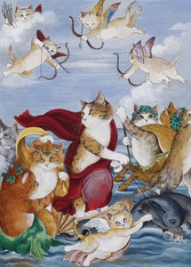 Illustration de Cats Galore! A Compendium of Cultured Cats (pub. 2015) - Susan Herbert