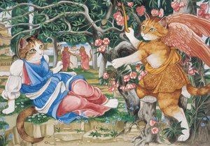 Illustration de Cats Galore! A Compendium of Cultured Cats (pub. 2015)