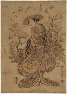 Un vendeur de fleurs - Suzuki Harunobu