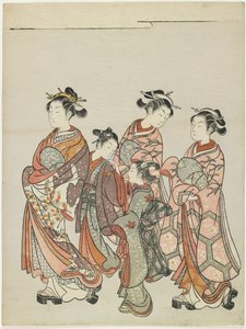 Courtisane avec des assistants en parade, après 1766