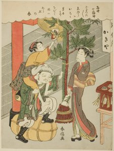 Daikokuten, de la série "Les sept dieux de la chance dans la vie moderne (Tosei Shichi Fukujin)" - Suzuki Harunobu
