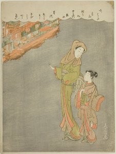 Aller au théâtre - Suzuki Harunobu
