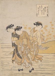 Rivière Bijou à Ide Ide no Tamagawa - Suzuki Harunobu