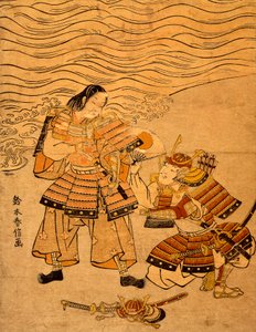 Kumagai Naozane et Taira no Atsumori, épisode de la guerre entre Taira et Minamoto - Suzuki Harunobu