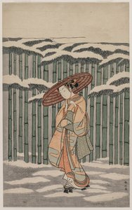 Passant le bosquet de bambous, 1868-1912 - Suzuki Harunobu
