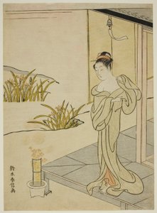 Été, de la série "Nouvelles versions des fleurs des quatre saisons (Shinpan furyu shiki no hana)" - Suzuki Harunobu