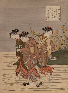 La rivière aux bijoux à Ide, de la série "Les six rivières aux bijoux" - Suzuki Harunobu