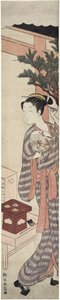 Le stand de thé - Kagiya Osen, vers 1769 - Suzuki Harunobu