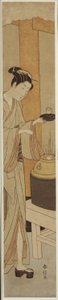 La Serveuse Osen de la maison de thé Kagiya - Suzuki Harunobu
