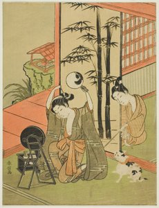 Chatouiller son pied - Suzuki Harunobu