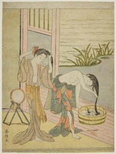 Deux femmes se lavant les cheveux - Suzuki Harunobu
