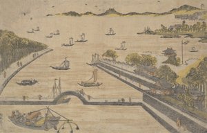 Vue de Fukagawa, Edo, vers 1764 - Suzuki Harunobu