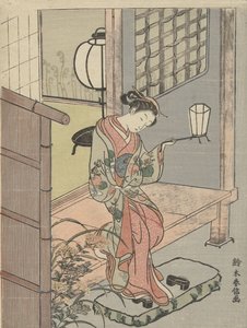 Jeune Femme avec une Lanterne