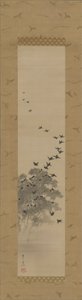 Oiseaux noirs - Suzuki Kiitsu
