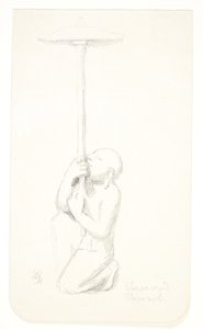 « Esclave avec parasol ». Feuille d