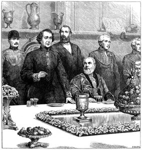 Lord Beaconsfield à un banquet au Guildhall - Swain