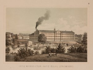 Filature de coton, Stromsbro, Suède, vers 1840 - Swedish School