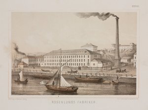 Rosenlunds Fabriker, Rosenlunds, Stockholm, Suède, vers 1840 - Swedish School