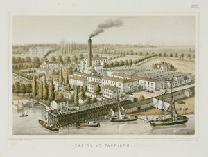 Usine textile, Carlsviks, Stockholm, Suède, c.1840