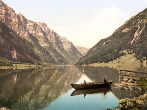 Klöntalersee, Glaris, Suisse, pub. c.1900