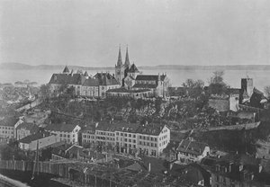 Neuchâtel, Le Château et la Collégiale (photo n/b) - Swiss Photographer