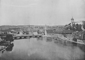 Schaffhouse et le Rhin (photo n/b) - Swiss Photographer