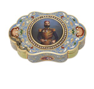 Boîte en or avec portrait émaillé du vice-roi Abbas Ier d