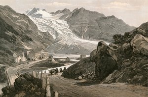 La Partie Inférieure du Glacier du Rhône et la Route vers le Furka - Swiss School