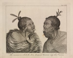 L.R.294.c.7, planche XVII Guerriers néo-zélandais - Sydney (after) Parkinson