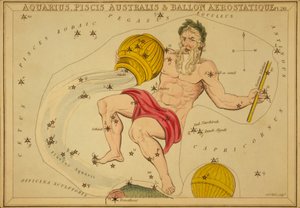 Verseau, Piscis Australis et Ballon Aérostatique, Illustration de 