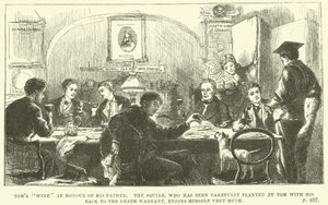 Illustration pour Tom Brown à Oxford par Thomas Hughes (gravure) - Sydney Prior (after) Hall