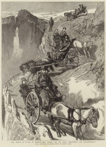 Le Prince de Galles en Norvège (gravure) - Sydney Prior (after) Hall