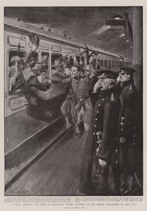 Un départ royal, le duc de Connaught faisant ses adieux au deuxième détachement du CIV - Sydney Prior Hall