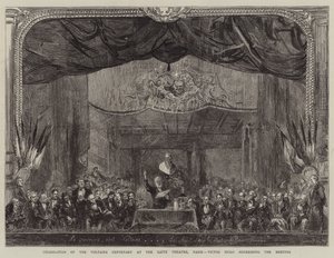 Célébration du Centenaire de Voltaire au Théâtre de la Gaîté, Paris, Victor Hugo s