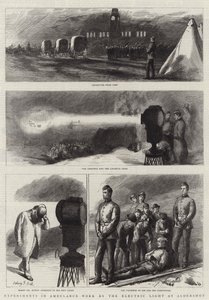 Expériences de travail en ambulance à la lumière électrique à Aldershot - Sydney Prior Hall