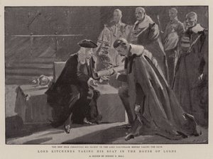 Lord Kitchener prenant son siège à la Chambre des Lords - Sydney Prior Hall