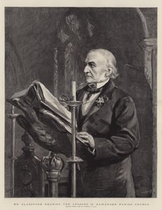 M. Gladstone lisant les leçons dans l