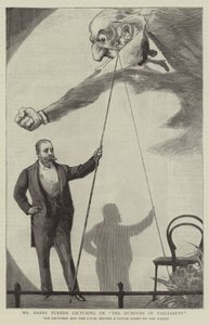 M. Harry Furniss donnant une conférence sur Les Humours du Parlement - Sydney Prior Hall