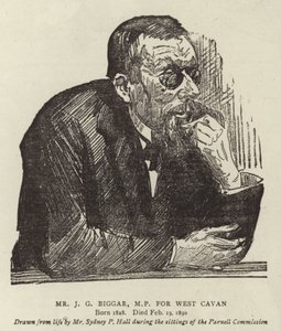 M. J G Biggar, député de West Cavan