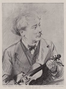 Señor Sarasate, le violoniste espagnol, qui vient de terminer une visite à Londres - Sydney Prior Hall